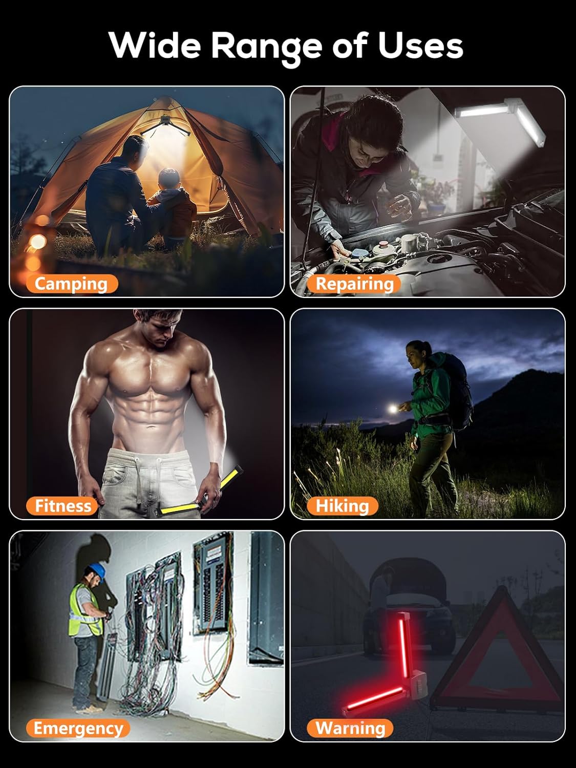 Gym_Lamp,_Portable_Gym_Lighting_for_Posing,_Magnetic_Work_Light_Rechargeable,_Gift_for_Men/Women,_180°_Rotate_Foldable_with_Hang_Hook_Camping_Lamp,_USB_Power_Bank_LED_Handheld_Flashlight-Black