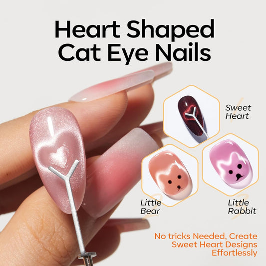 modelones_Cat_Eye_Magnet_Set,_Heart_Nail_Art_Tool_Strong_Magnetic_Pen_Double_Head_Round_Magnets_Stick_Wand_Diverse_French_Moon_Floral_Cateye_Effect_DIY_Professional_Manicure_Gift_for_Women