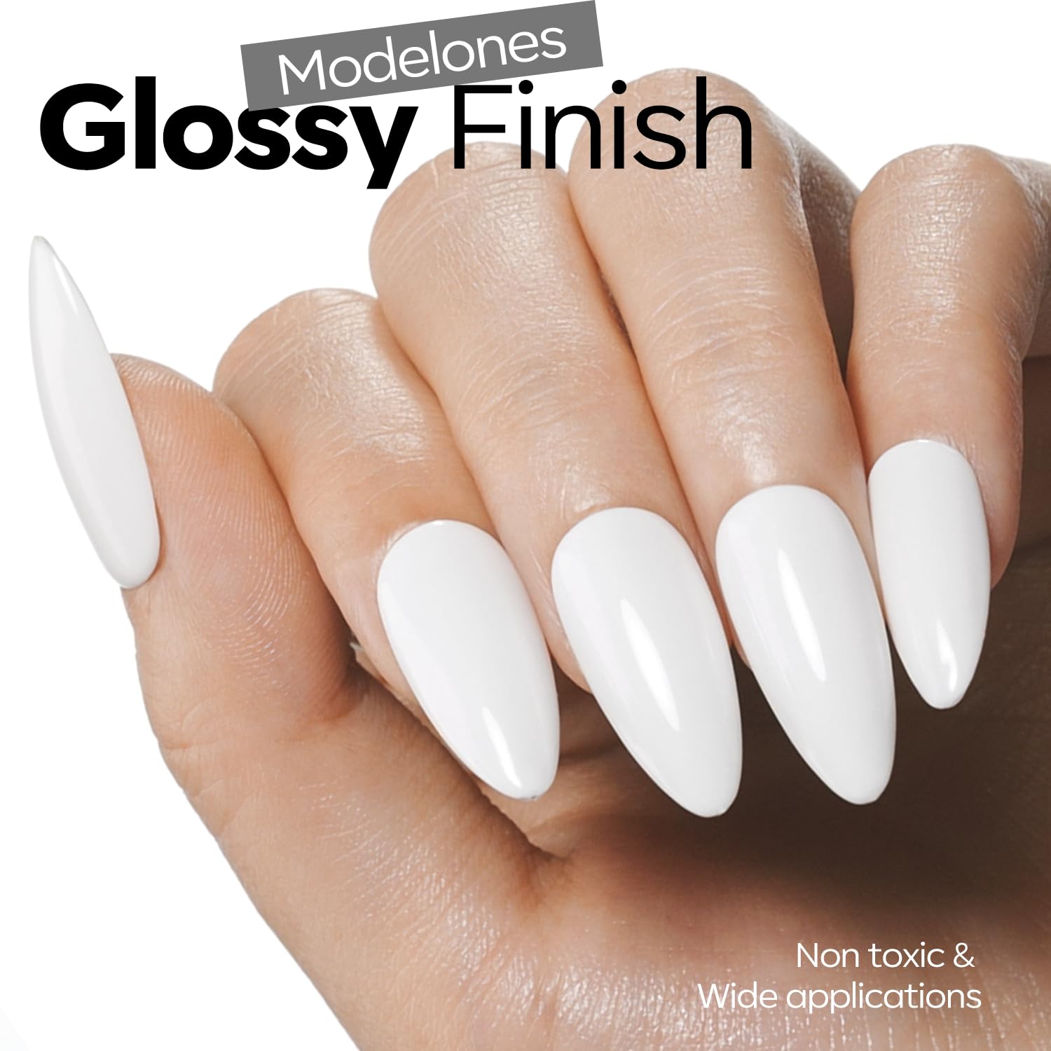 modelones_White_Gel_Nail_Polish_Gel_Polish_Solid_White_Nail_Poish_Soak_Off_Pastel_U_V_Nail_Design_Salon_DIY_Manicure_15_ML