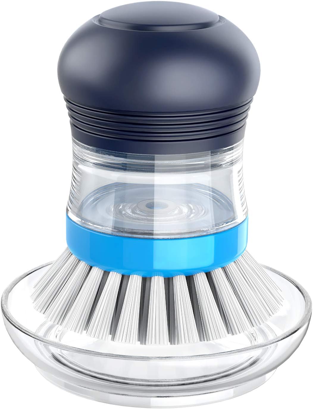 MR.SIGA_Soap_Dispensing_Palm_Brush_Storage_Set,_Kitchen_Brush_with_Holder_for_Pot_Pan_Sink_Cleaning,_1_Set