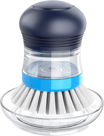 MR.SIGA_Soap_Dispensing_Palm_Brush_Storage_Set,_Kitchen_Brush_with_Holder_for_Pot_Pan_Sink_Cleaning,_1_Set