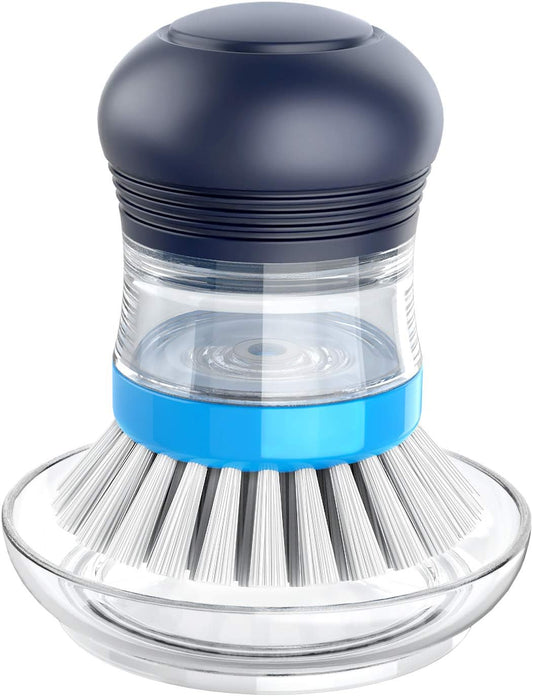 MR.SIGA_Soap_Dispensing_Palm_Brush_Storage_Set,_Kitchen_Brush_with_Holder_for_Pot_Pan_Sink_Cleaning,_1_Set