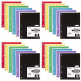 Mead Spiral Notebook, 6 Pack, 1 Subject, Wide Ruled Paper, 7-1/2" x 10-1/2", 70 Sheets per Notebook, Colors Will Vary (930201-ECM25)