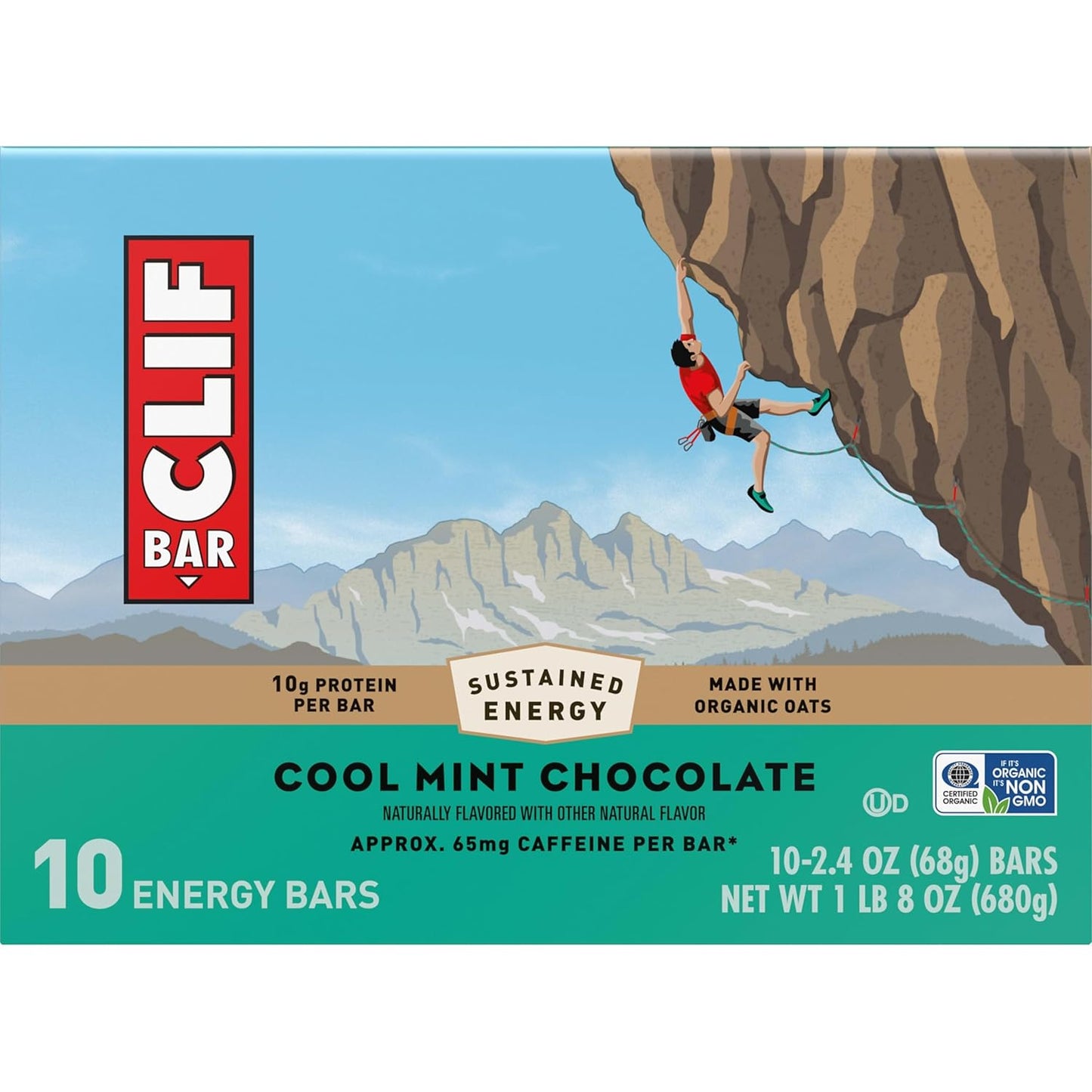 CLIF_BAR_-_Energy_Protein_Bars_-_Cool_Mint_Chocolate_with_Caffeine_-_Made_with_Organic_Oats_-_Energy_Bars_-_Non-GMO_-_(10_Pack)