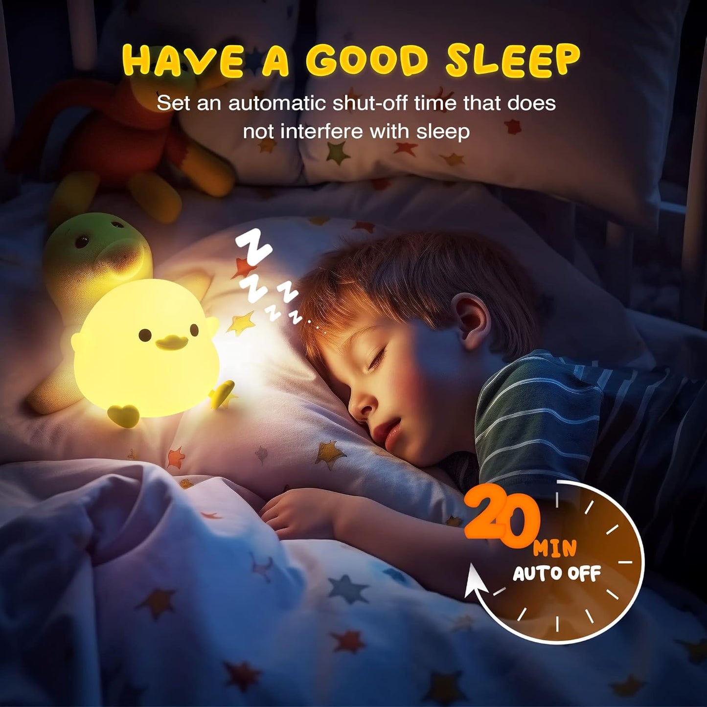 UNEEDE_LED_Cute_Bean_Duck_Night_Light,_DoDo_Duck_Silicone_Nursery_Night_Light_Squishy_Dimmable_Rechargeable_Table_Bedside_Lamp_with_Touch_Sensor_for_Bedrooms,_Living_Room_Unique_Dorm_Decor_Gift_Toy