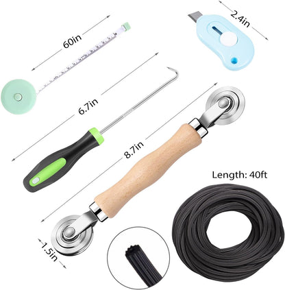 Windows_Screen_and_Screen_Door_Repair_Kit,_48"x118"_Charcoal_Fiberglass_Mesh_with_Rolling_Tool/Hook/Ruler/Cutter/Spline_-_Window_Screen_&_Sliding_Screen_Door_Replacement_for_Windows,_TOOLTRIZ