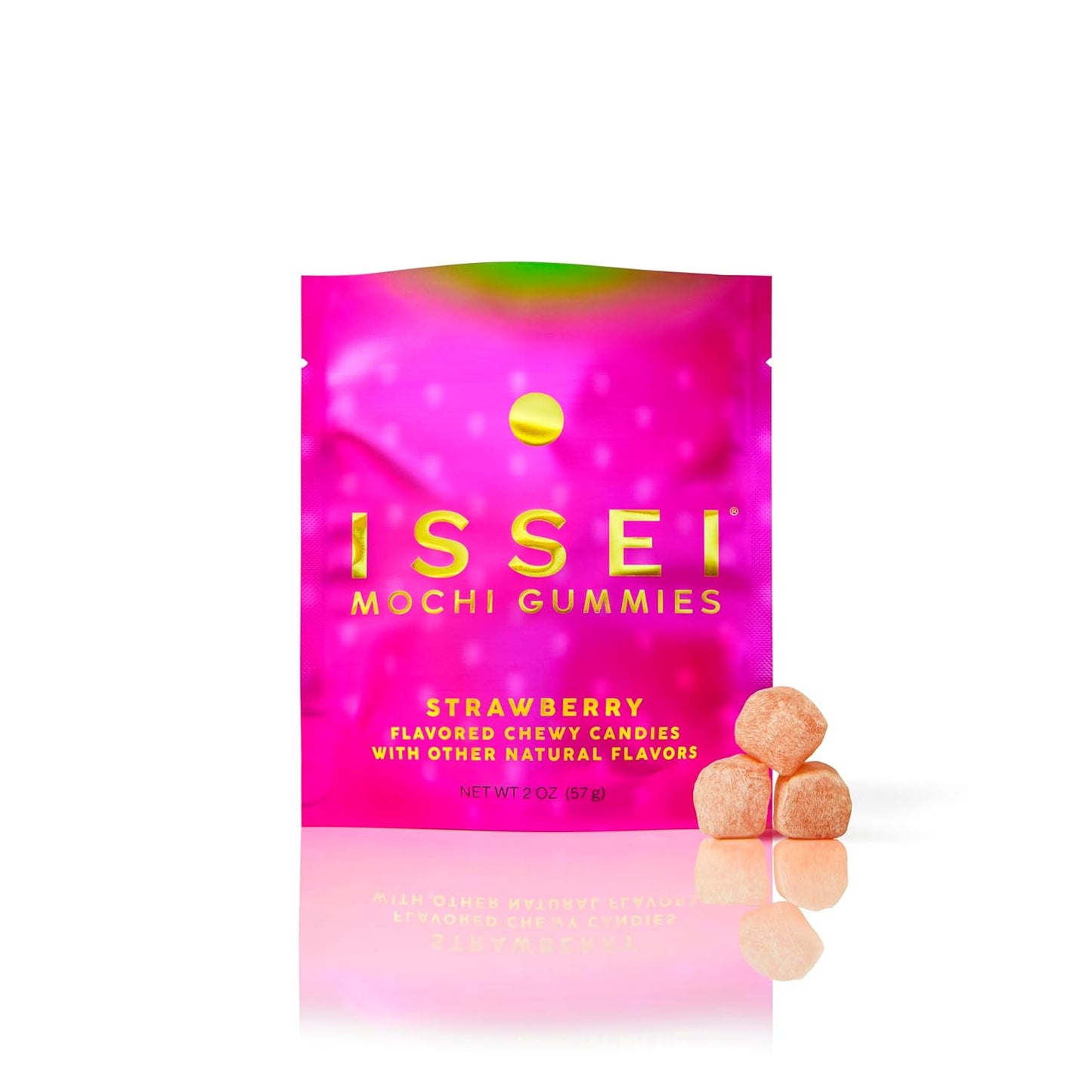 ISSEI_Strawberry_Mochi_Gummies_Chewy_Candy_|_Pillowy_Soft_|_Dye-Free_|_Gluten-Free_|_Gelatin-Free_|_Plant-Based_|_Non-GMO_|_No_Artificial_Flavors_or_Colors_|_Award_Winning_Japanese_Candy_|_2_Oz