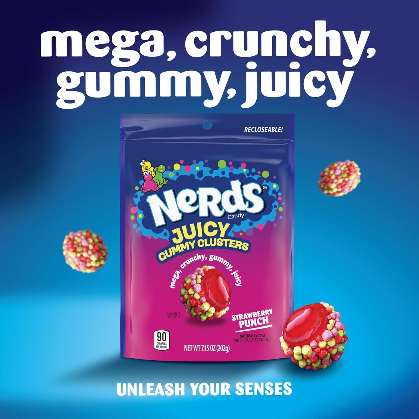 NERDS_Juicy_Gummy_Clusters,_Strawberry_Punch,_Juicy_and_Gummy_Candy,_1_Stand_Up_Bag,_for_Snacking_and_Sharing,_7.15_oz