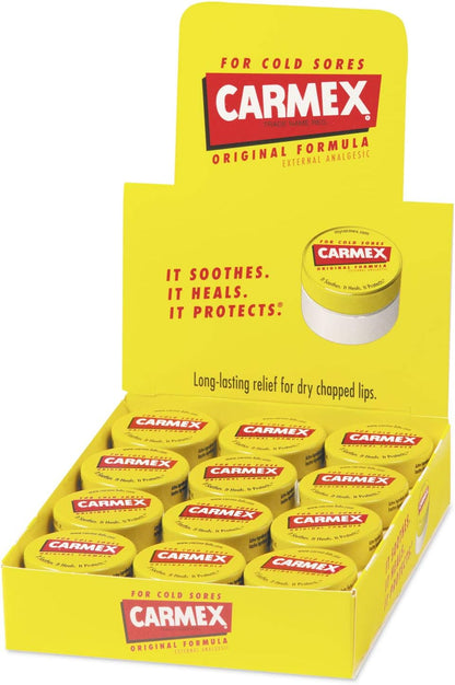 Carmex_Moisturizing_Lip_Balm,_Original_Flavor,_0.25_oz_Jar,_12/Box_(LIL62458)