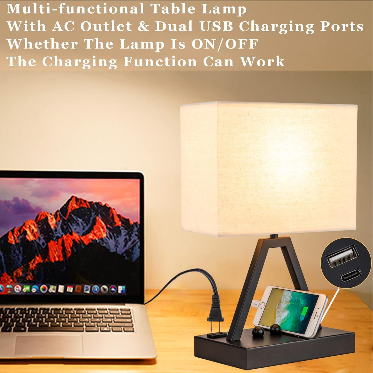 Briever_Touch_Control_Table_Lamp,_3-Way_Dimmable_Desk_Lamp_with_USB_C_&_USB_A_and_AC_Outlet,_Bedside_Lamps_with_Phone_Stands_for_Bedroom,_Living_Room,_Office,_LED_Bulb_Included,_Black