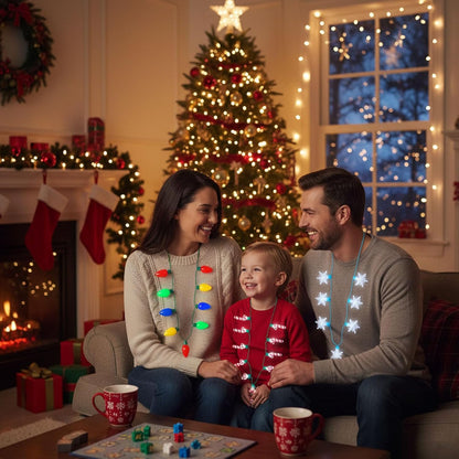 POPLAY_Christmas_Light_Up_Necklaces,_3PCS_36~41inch_Glowing_Necklaces_Snowflake_Candy_Cane_LED_Bulb_String_Lights_for_Indoor_Christmas_Winter_Decoration_Party_Supplies