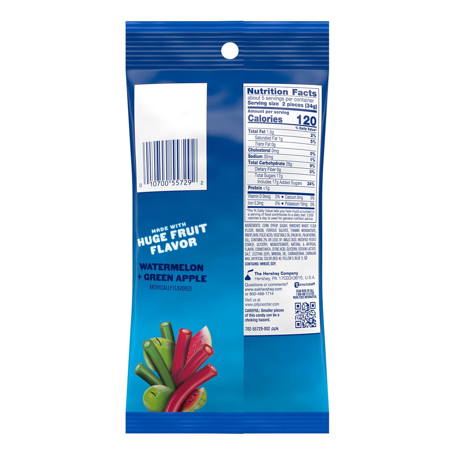 JOLLY_RANCHER_Ropes_Watermelon_and_Green_Apple_Flavored_Candy_Bag,_6_oz