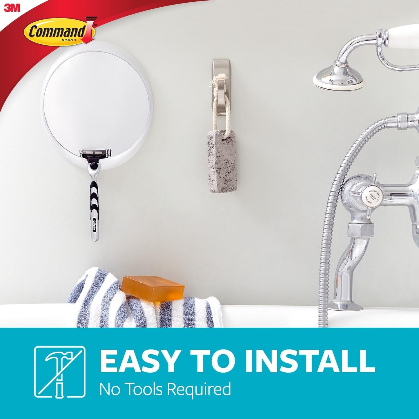 Command_Modern_Reflections_Large_Metal_Bath_Hook,_Satin_Nickel,_1-Hook_with_Water-Resistant_Strips,_Organize_Damage-Free