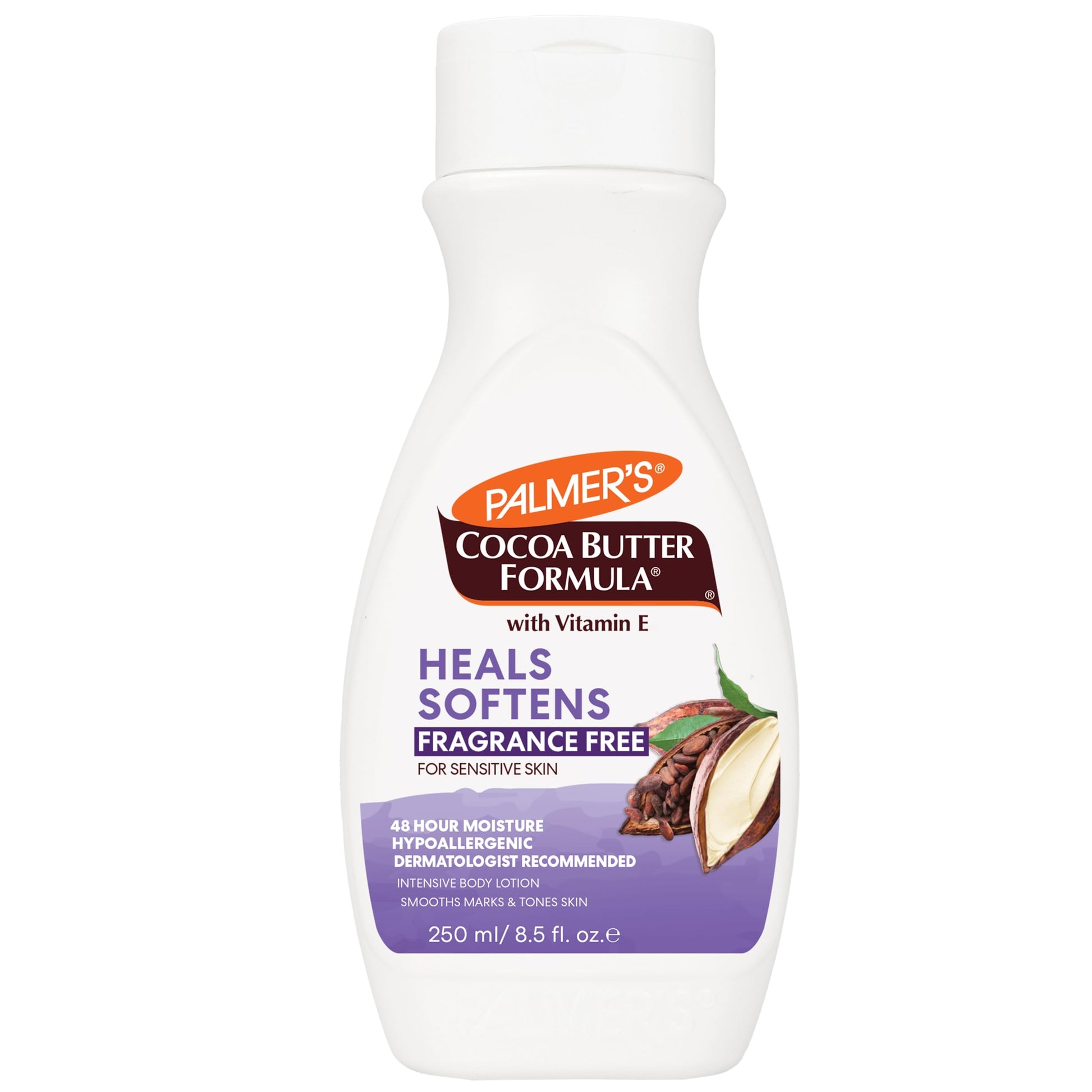 Palmer&amp;#39;s Cocoa Butter Formula Daily Skin Therapy Fragrance Free Lotion for Dry Skin, Unscented Body Lotion, Flip Cap Bottle, 8.5 Fl Oz