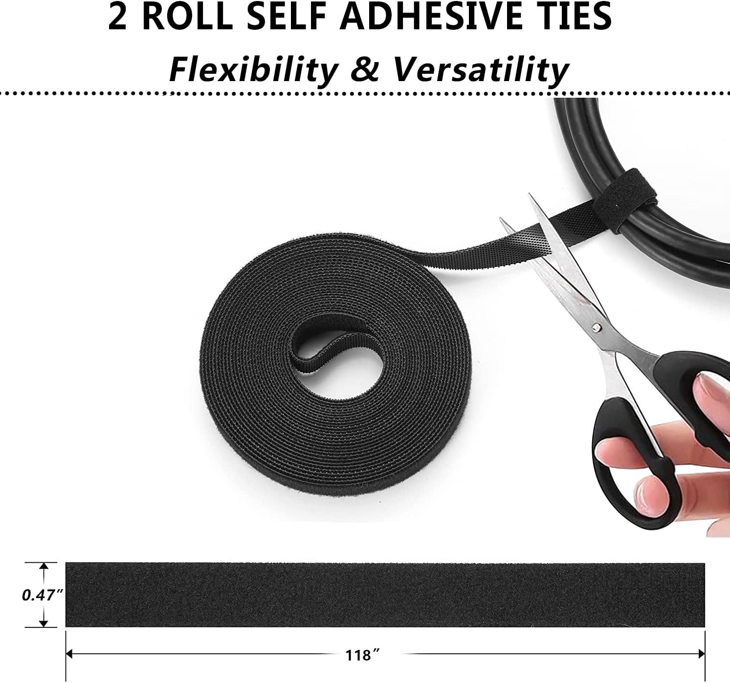N_NOROCME_192_PCS_Cable_Management_Kit_4_Wire_Organizer_Sleeve,11_Cable_Holder,35Cord_Clips_10+2_Roll_Cable_Organizer_Straps_and_100_Fastening_Cable_Ties_for_Computer_TV_Under_Desk,_black,clear