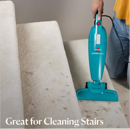 Bissell_2033_Featherweight_Stick_Lightweight_Bagless_Vacuum_and_Electric_Broom_with_Crevice_Tool_for_Hard_Floors_and_Carpets,_Blue