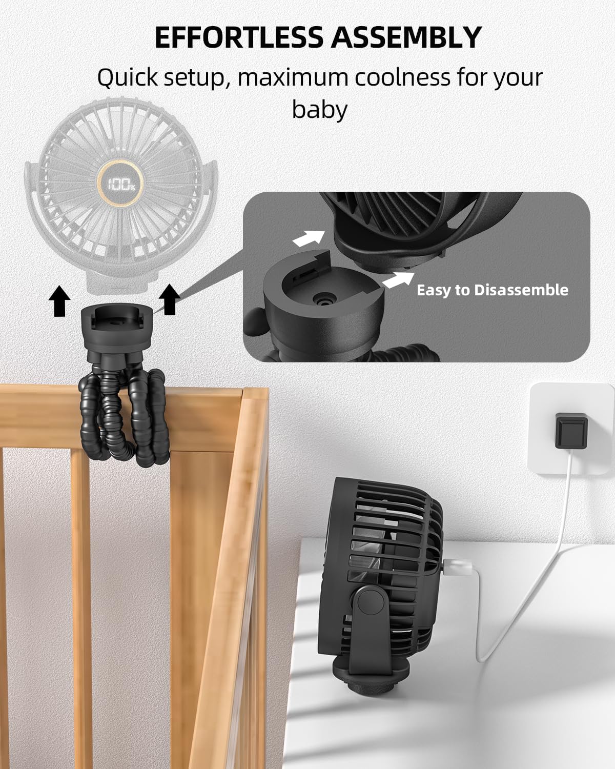 Portable_Stroller_Mini_Fan,_Small_Rechargeable_Personal_Fan,_Baby_Travel_Essentials_for_Wagon,_Car_Seat,_Treadmill,_Battery_Powered_Biking_Gear_Accessories,_360°_Rotation,_3-Speed,_Display,_Black