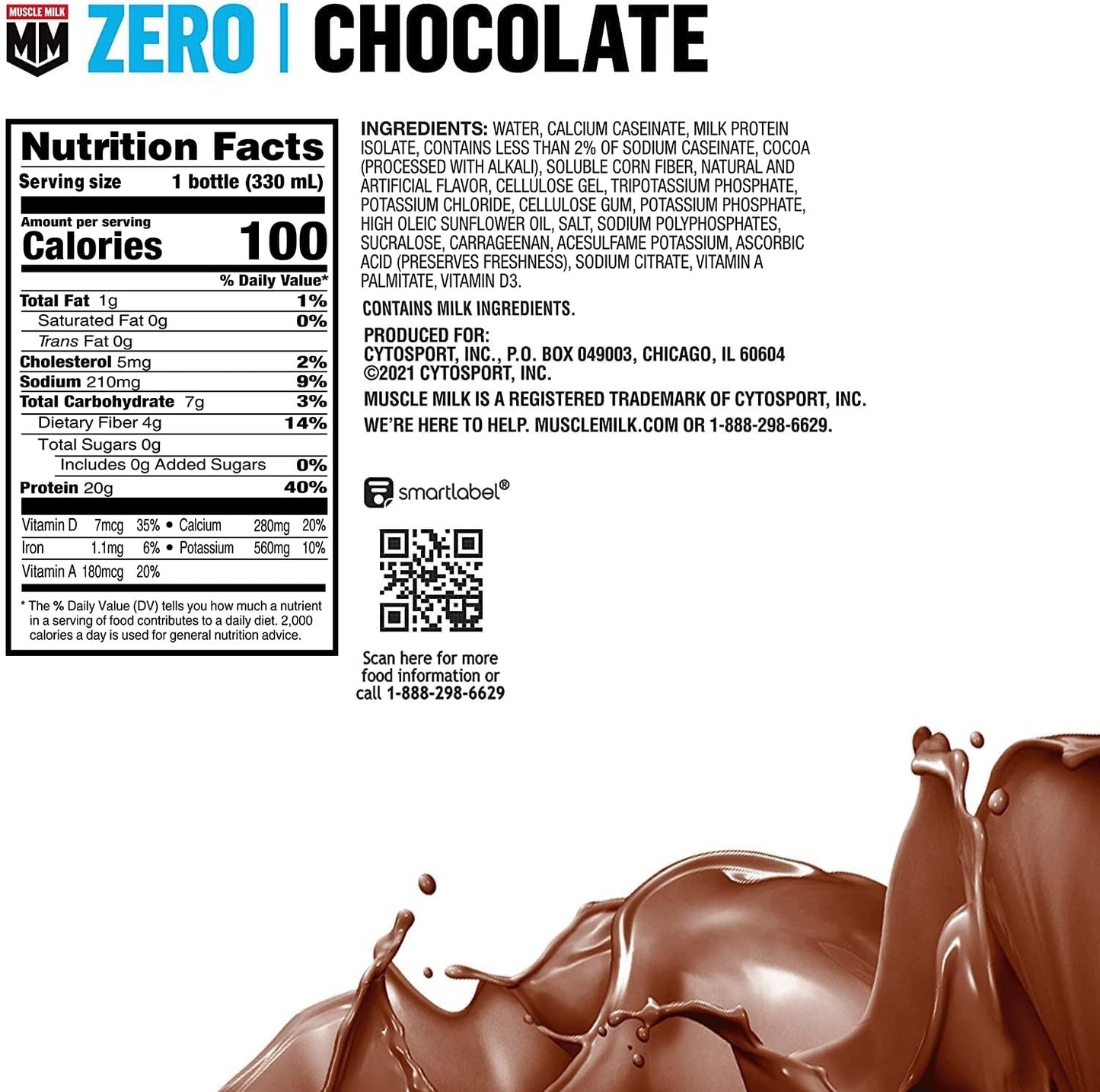 Muscle_Milk_Zero_Protein_Shake,_Chocolate,20g_Protein,_Zero_Sugar,_100_Calories,_Calcium,_Vitamins_A,_C_&_D,_4g_Fiber,_Energizing_Snack,_Workout_Recovery,_Packaging_May_Vary,11.16_Fl_Oz_(Pack_of_12)