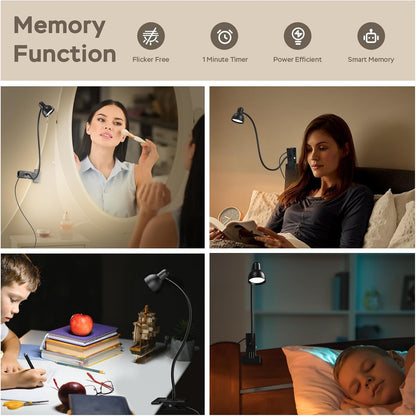 Clip-on_Reading_Light_-_3_Color_Modes,_10_Dimmable_Brightness,_Eye_Care_Clamp_Desk_Lamp_with_Flexible_Gooseneck_for_Reading_in_Bed,_Desk,_Headboard,_Computer