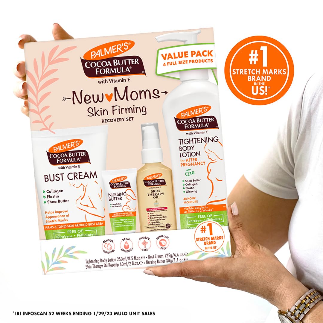 Palmer's_Cocoa_Butter_Formula_New_Moms_Skin_Recovery_Postpartum_Essentials,_Body_Lotion_(8.5_oz)_+_Nursing_Butter_(1.1_oz)_+_Bust_Cream_(4.4_oz)_+_Skin_Therapy_Oil_(2_oz),_Dermatologist_Approved