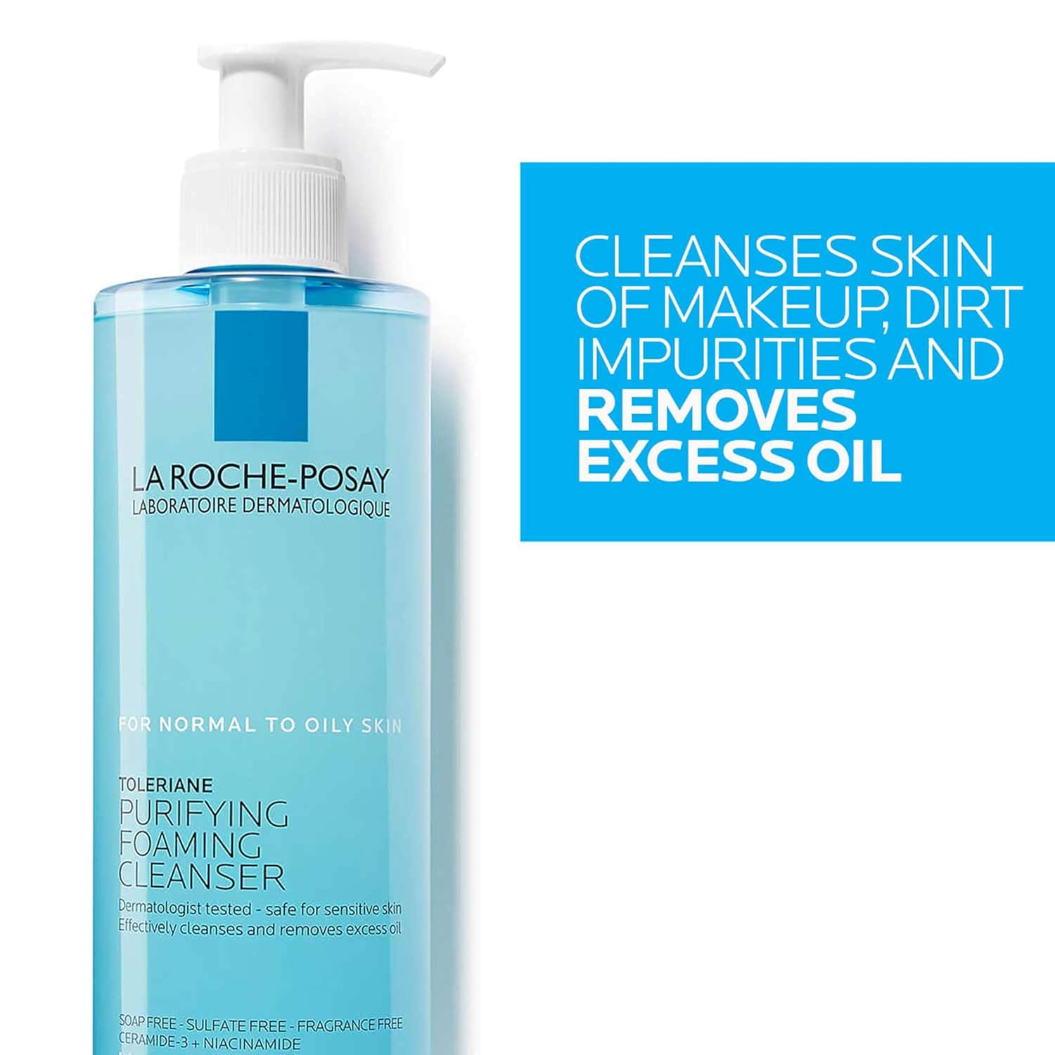 La_Roche-Posay_Toleriane_Purifying_Foaming_Facial_Cleanser,_Oil_Free_Face_Wash_for_Women_&_Men_with_Niacinamide_+_Ceramides,_Pore_Cleanser_Safe_For_Sensitive_Skin,_Won’t_Dry_Out_Skin,_Soap_Free