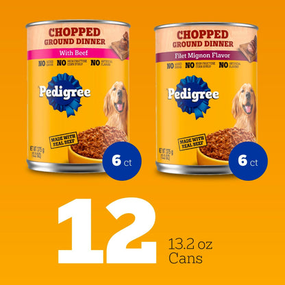 Pedigree_Chopped_Ground_Dinner_Wet_Dog_Food_Filet_Mignon_&_Beef_Variety_Pack,_Canned_Dog_Food,_13.2_oz._Cans,_12_Count
