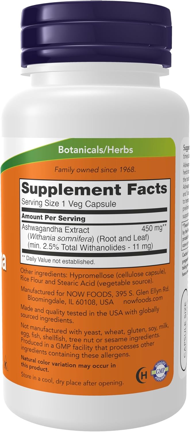 NOW_Supplements,_Ashwagandha_(Withania_somnifera)_450_mg_(Standardized_Extract),_90_Veg_Capsules