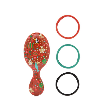 Wet Brush Mini Detangler Hair Brush Elf Kit, Ultra-Soft IntelliFlex Bristles, Detangling Brush Glides Through Tangles For All Hair Types (Wet Dry &amp;amp; Damaged), 1 Hairbrush &amp;amp; 3 Elastics