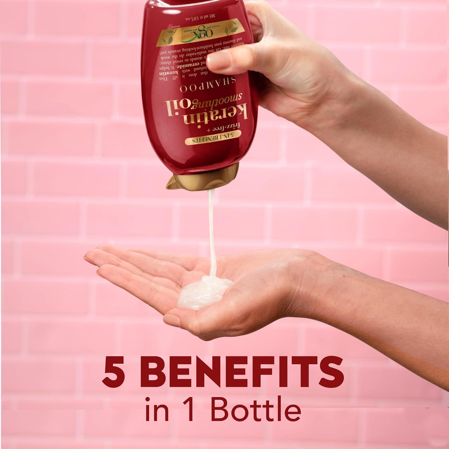 OGX_Frizz-Free_+_Keratin_Smoothing_Oil_Shampoo,_5_in_1,_for_Frizzy_Hair,_Shiny_Hair,_13_Fl_Oz