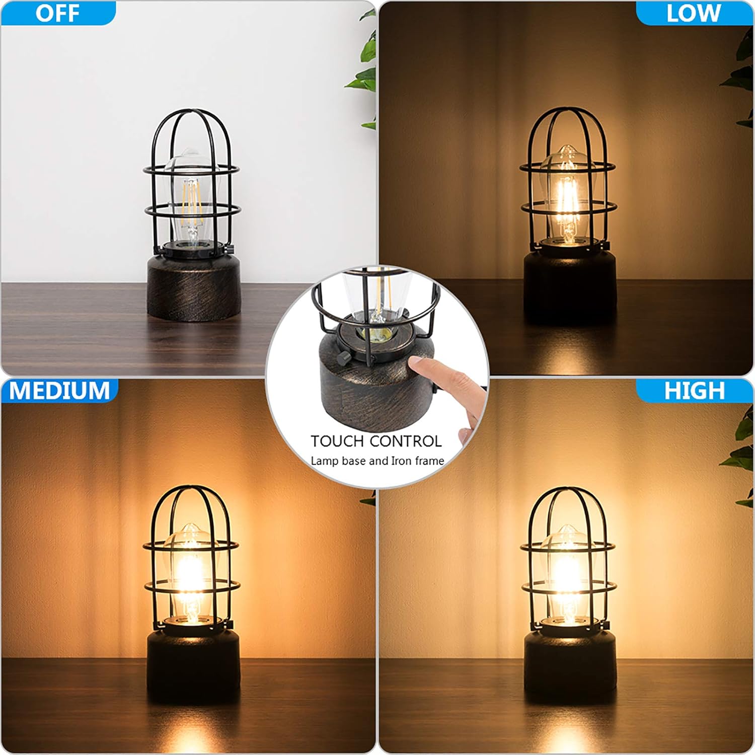 Haian_Support_𝗦𝗺𝗮𝗹𝗹_𝗧𝗼𝘂𝗰𝗵_𝗧𝗮𝗯𝗹𝗲_𝗟𝗮𝗺𝗽_for_Small_Spaces_-_3_Way_Dimmable_Industrial_Bedside_Lamp_-_Steampunk_Antique_Nightstand_Desk_for_Bedroom,_Living_Room_(Bulb_Included)