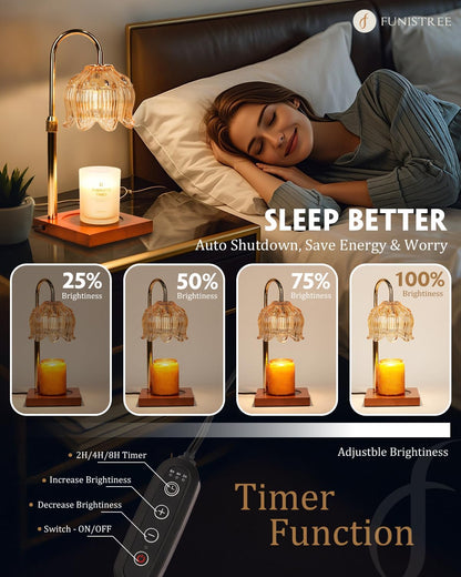 Flower_Candle_Warmer_Lamp_with_Timer_&_Dimmer,_Adjustable_Height_Candle_Warmer,_Birthday_Gifts_for_Women_Mom,_House_Warming_New_Home_Decor,_Wax_Warmer_with_2_Bulbs_for_Jar_Candles
