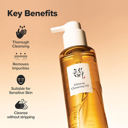 Beauty_of_Joseon_Ginseng_Cleansing_Oil_Waterproof_Makeup_Remover_for_Sensitive,_Acne-Prone_Facial_Skin._Korean_Skin_Care_for_Men_and_Women,_210ml,_7.1_fl.oz