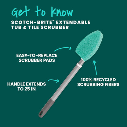 Scotch-Brite_Extendable_Tub_&_Tile_Scrubber_Kit,_Includes_1_Handle_and_3_Non-Scratch_Scrubber_Pads