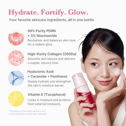 medicube_PDRN_Pink_Collagen_Bubble_Serum_|_Bubble-to-Glow_Firming_Serum_with_99%_Purity_PDRN_&_Low-Molecular_Collagen_|_Lightweight,_Fast-Absorbing_Bubble_Texture_for_Radiant,_Plump_Skin_|_3.21_fl.oz