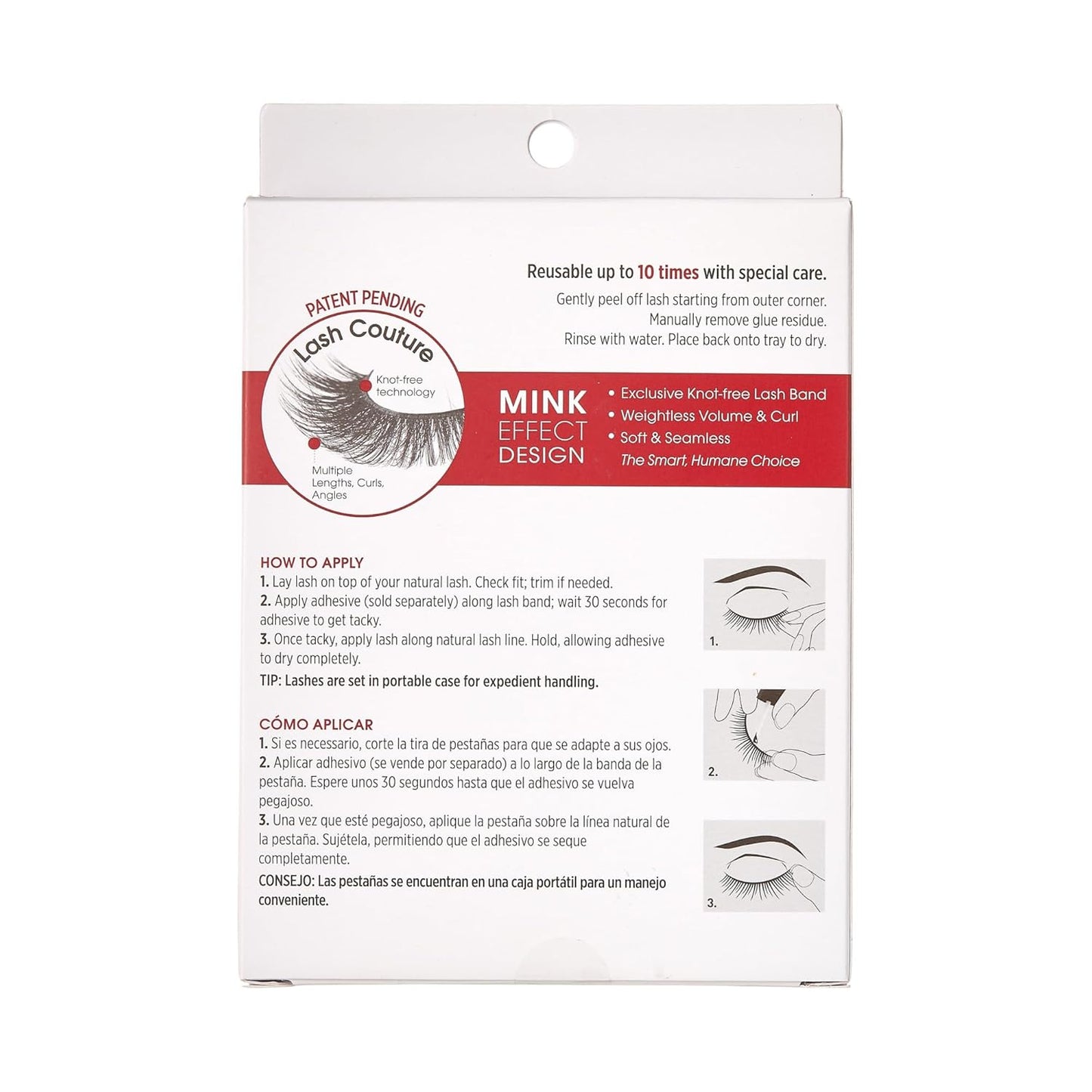 KISS_Lash_Couture_Faux_Mink_False_Eyelashes_Multipack,_‘Little_Black_Dress’,_12mm,_Multiple_Lengths,_Reusable,_Cruelty_Free,_Vegan,_Exclusive_knot-free_lash_band,_4_Pairs