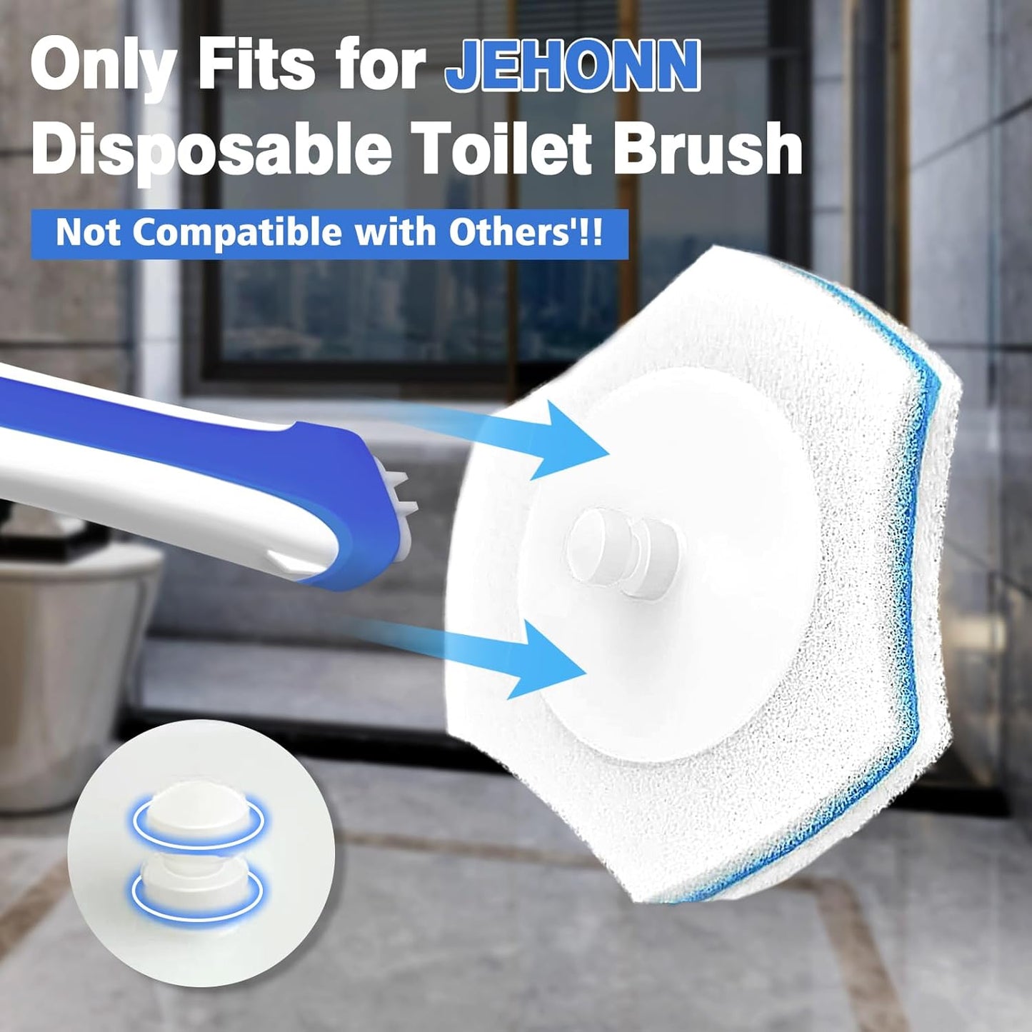 JEHONN_Disposable_Toilet_Brush_with_48_Wand_Cleaner_Refills,_Wall_Mounted_Toilet_Bowl_Brush_Holder_Set,_Bathroom_Cleaning_System_for_Sink_Bathtub_Wash_Basin_(Blue)