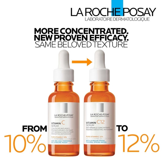 La_Roche-Posay_Pure_12%_Vitamin_C_Serum_For_Face_With_Hyaluronic_Acid_&_Salicylic_Acid,_Hydrating_Face_Serum,_Boost_Radiance_&_Reduce_Wrinkles,_2_Formulas_for_Normal_or_Oily_Skin_Control