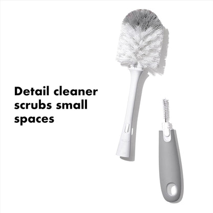 OXO_Tot_Bottle_Brush_with_Nipple_Cleaner_and_Stand_–_Gray,_2-Pack