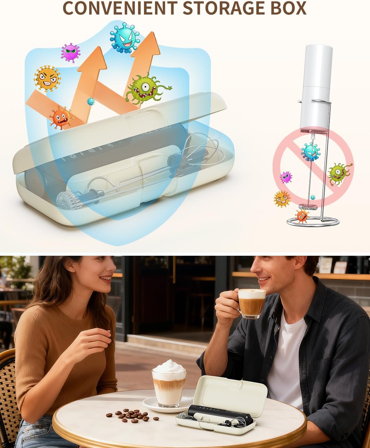 CIRCLE_JOY_Rechargeable_Handheld_Milk_Frother_Wand_with_3_Variable_Speeds,_3_Whisks_and_Storage_Box,_Electric_Drink_Mixer_for_Latte,_Cappuccino,_Hot_Chocolate,_Eggs_and_Protein_Powder,_Black