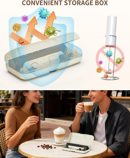 CIRCLE_JOY_Rechargeable_Handheld_Milk_Frother_Wand_with_3_Variable_Speeds,_3_Whisks_and_Storage_Box,_Electric_Drink_Mixer_for_Latte,_Cappuccino,_Hot_Chocolate,_Eggs_and_Protein_Powder,_Black
