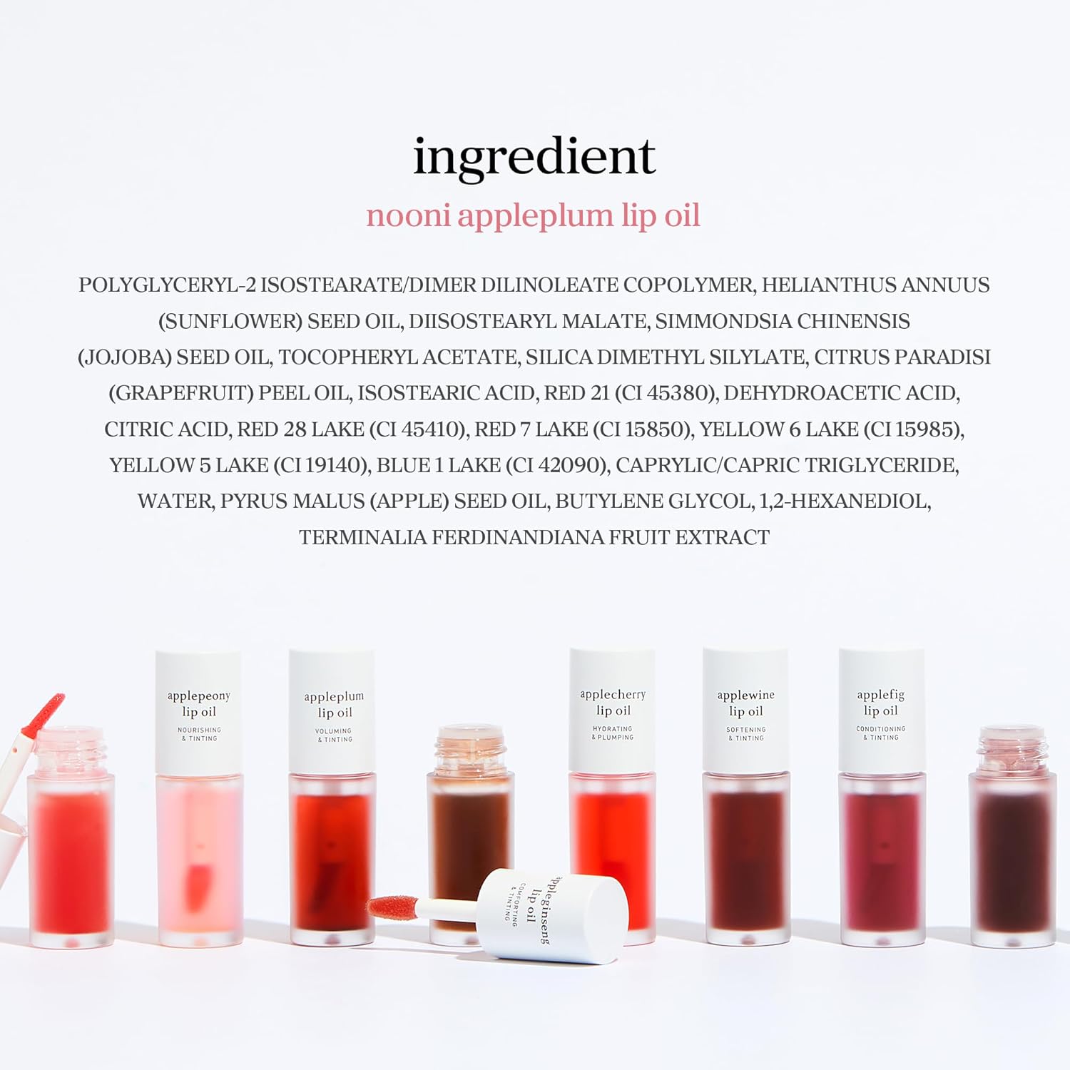 NOONI_Korean_Lip_Oil_-_Appleplum_|_Long-Lasting,_Moisturizing,_Plumping,_Revitalizing_for_Dry_Lips,_Waterproof,_No_Peel_Off,_Korean_Tint,_Hydrating_Lip_Stain,_Nourishing_Crystal_Clear,_0.12_FL_Oz