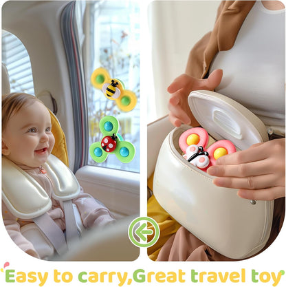 ALASOU_3PCS_Suction_Cup_Spinner_Toys_for_1_2_Year_Old_Boy_Girl_Birthday_Gift|Spinning_Top_Baby_Bath_Toy_for_Kids_Ages_1-3|Sensory_Airplane_Travel_Toy_Easter_Basket_Stuffers_for_Toddlers_Infant