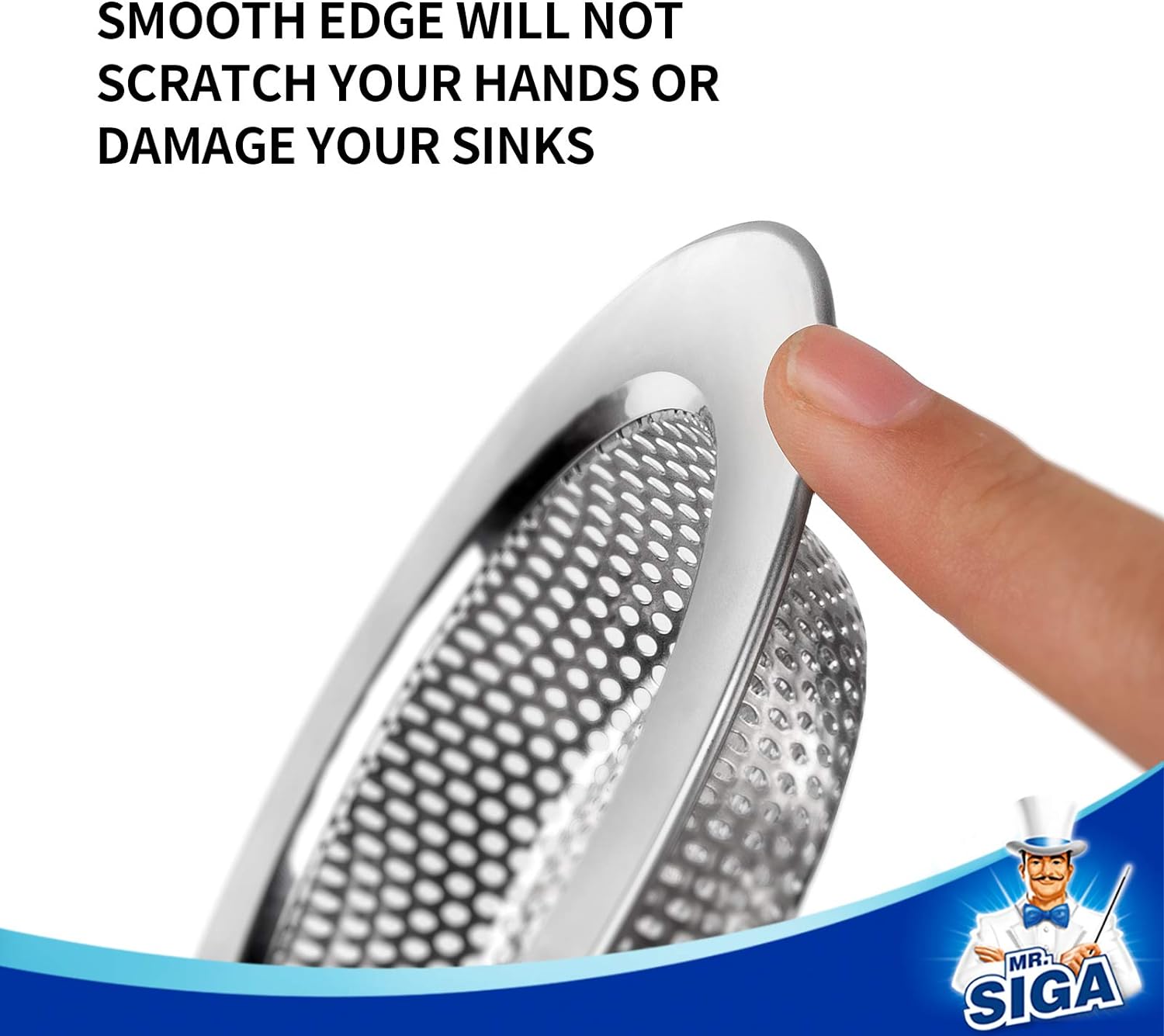 MR.SIGA_Kitchen_Sink_Strainer,_Stainless_Steel_Sink_Drain_Strainer,_Dishwasher_Safe,_Outer_Diameter_4.4_inch/11.2cm,_Inner_Diameter_3_inch/7.6cm,_Pack_of_3