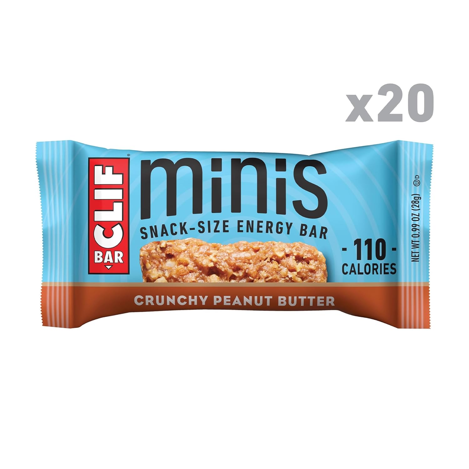 CLIF_BAR_Minis_-_Crunchy_Peanut_Butter_-_Made_with_Organic_Oats_-_5g_Protein_-_Non-GMO_-_Plant_Based_-_Snack-Size_Energy_Bars_-_0.99_oz._(20_Pack)