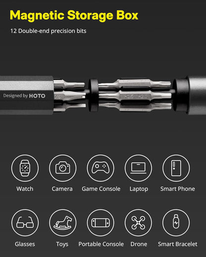 HOTO_24_in_1_Multi_Bit_Mini_Screwdriver_Set_Magnetic,_Manual_Precision_Screwdriver_Set,_EDC_Pen_Screwdriver_for_Eyeglasses,_Electronics,_Watches,_Phones,_Laptops,_Cameras,_Slate_Grey