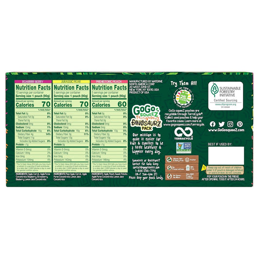 GoGo_squeeZ_Fruit_&_veggieZ_Applesauce_and_Puree_Variety_Pack,_Jurassic_Pear,_Roarrrr_Berry_&_Prehistoric_Peach,_3.2_oz_(Pack_of_20),_Unsweetened_Snacks_for_Kids,_BPA_Free_Pouches