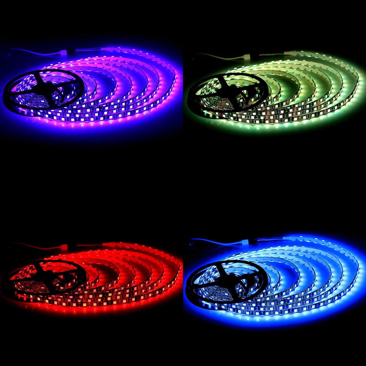 SUPERNIGHT_LED_Strip_Lights,_16.4FT_5M_SMD_5050_Waterproof_300LEDs_RGB_Color_Changing_Flexible_LED_Light_Strip_for_Bedroom,_TV_Back_Lighting,_Christmas,_Valentine's_Day_(Black_PCB)