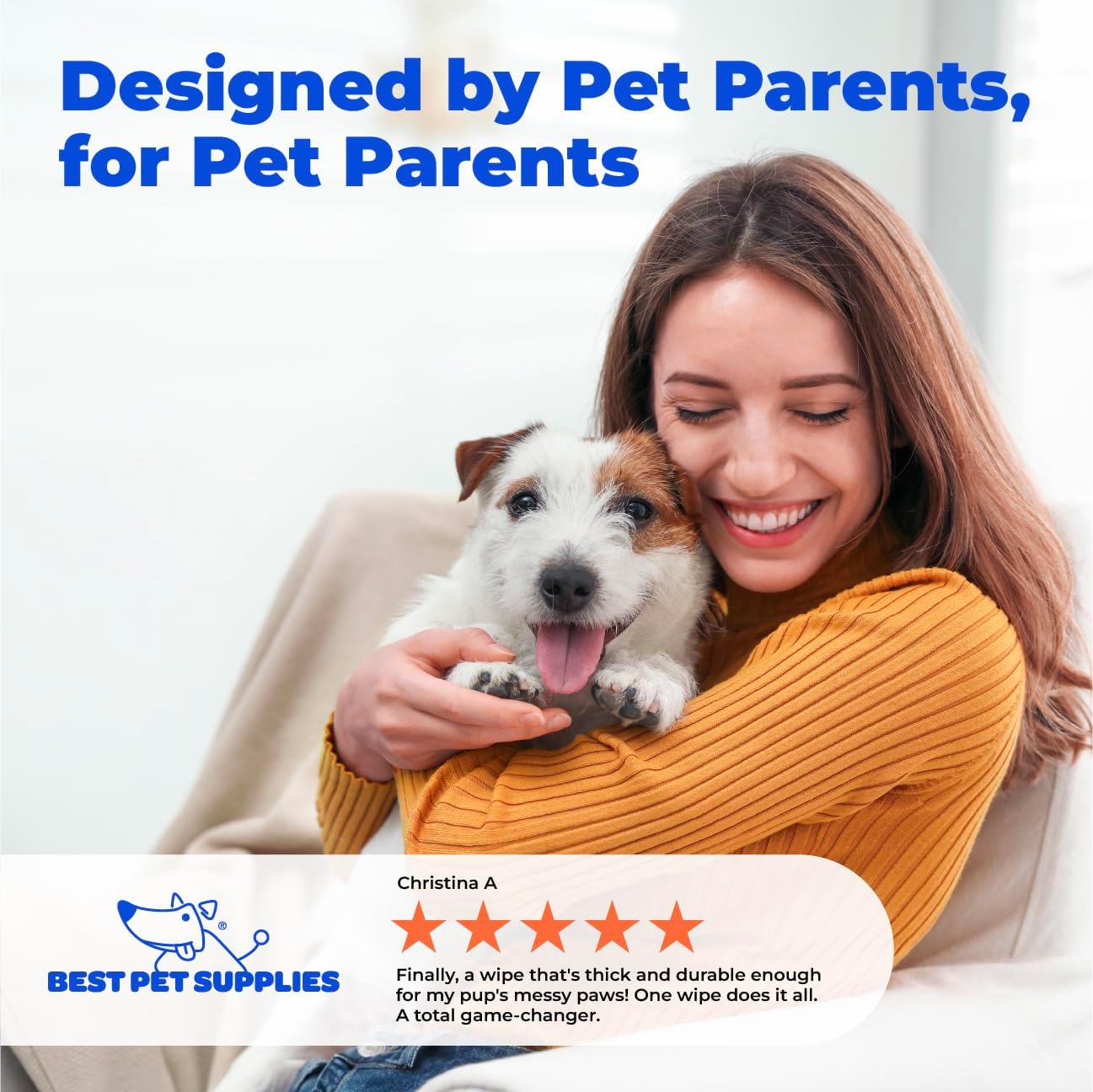 Best_Pet_Supplies_8"_x_9"_Large_Dog_Wipes_-_Cleaning_and_Deodorizing_for_Paws_and_Coat_-_Gentle_Formula_with_Lavender_Vitamin_E_for_Puppies_and_Cats_-_100_Count