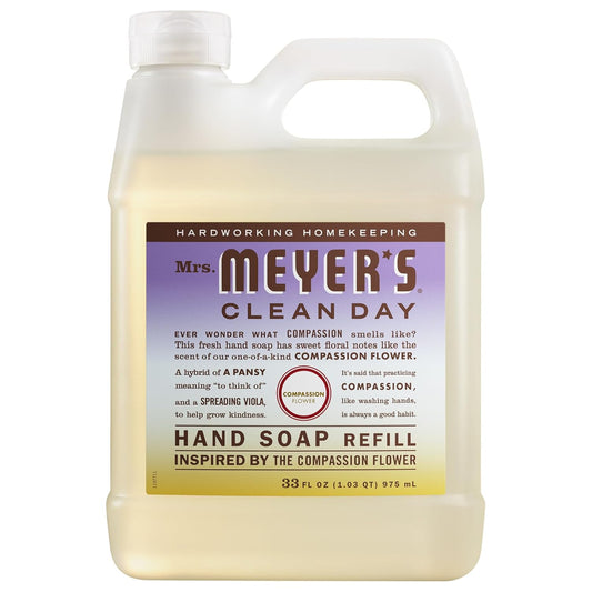MRS._MEYER'S_CLEAN_DAY_Hand_Soap_Refill,_Compassion_Flower_Scent,_33_Fl_Oz_Bottle