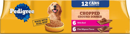Pedigree_Chopped_Ground_Dinner_Wet_Dog_Food_Filet_Mignon_&_Beef_Variety_Pack,_Canned_Dog_Food,_13.2_oz._Cans,_12_Count